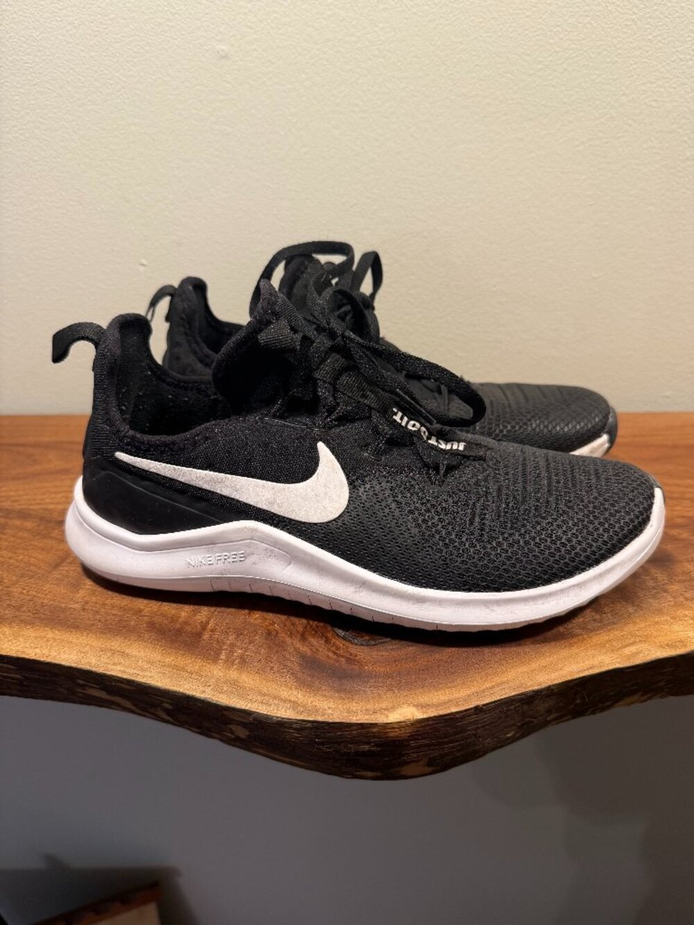 Nike Free RN Black White Running Shoes US 5.5